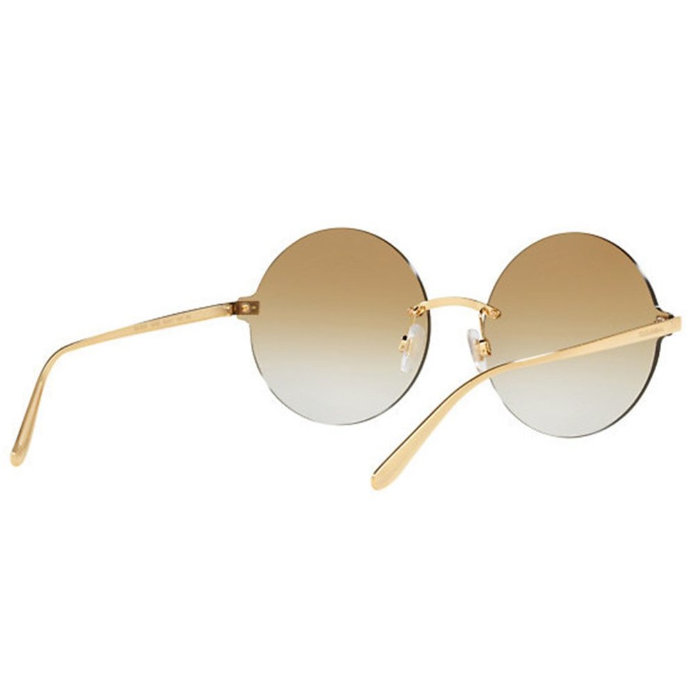 Dolce&Gabbana DG2228 Gold/Brown Round Sunglasses - Picture 2 of 4